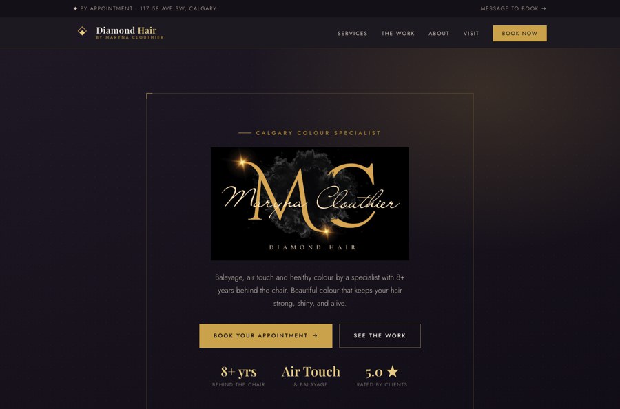 Diamond Hair website