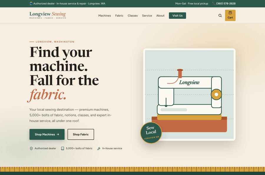Longview Sewing website